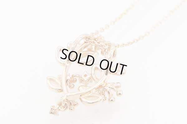 タサキ　K18PG ダイアイリペンダントネックレス 0.02ct 4.10g　裏面