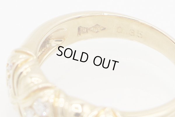 セイコージュエリー　K18 ダイアイリリング 0.35ct 6.40g　刻印(2)