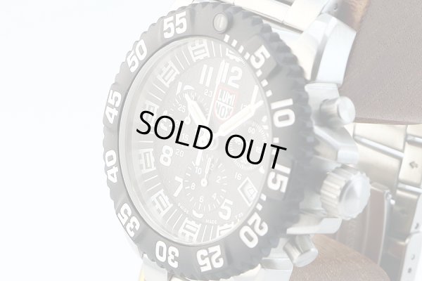 ルミノックス　３１８０　クロノグラフ　黒文字盤　サイド拡大