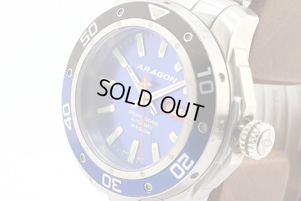 アラゴン　スーパージェット　ＮＨ３６Ａ　５００ｍ　青文字盤　サイド拡大