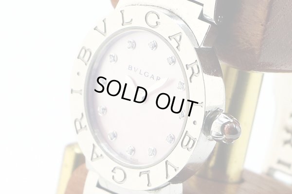 ブルガリ　ブルガリブルガリ　ＢＢＬ２６Ｓ　ピンクシェル文字盤　１２Ｐ　サイド拡大