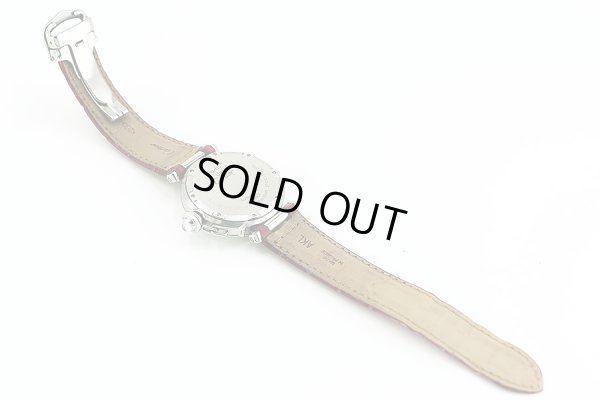 カルティエ　パシャＣ　メリディアン　２３７７　ピンクシェル文字盤　革ベルト状態　裏面