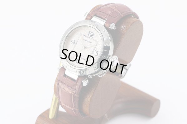 カルティエ　パシャＣ　メリディアン　２３７７　ピンクシェル文字盤　サイド