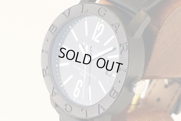 ブルガリ　ブルガリブルガリ　ＢＢ４０ＣＬ　黒文字盤　サイド拡大