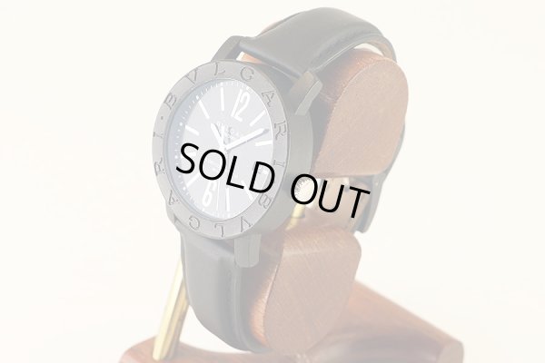 ブルガリ　ブルガリブルガリ　ＢＢ４０ＣＬ　黒文字盤　サイド