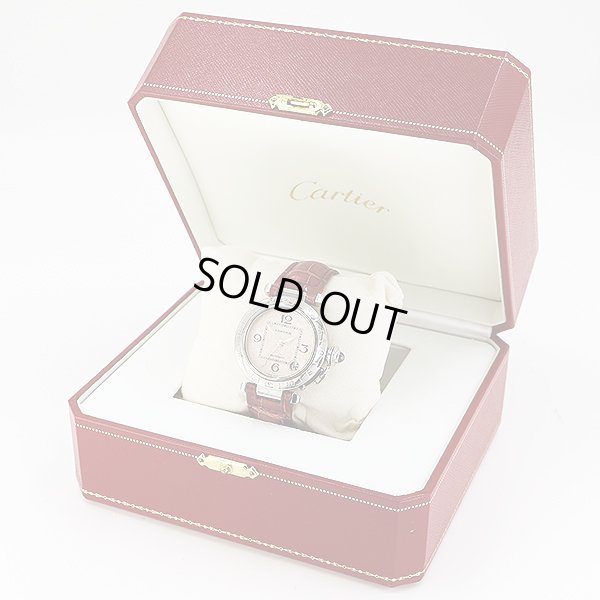 カルティエ　パシャＣ　メリディアン　２３７７　ピンクシェル文字盤　箱