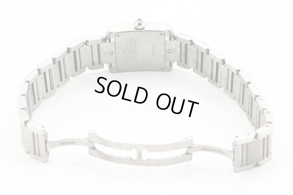 カルティエ　タンクフランセーズＳＭ　２３８４　ピンクシェル文字盤　ブレス