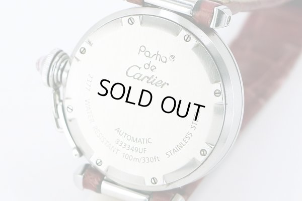 カルティエ　パシャＣ　メリディアン　２３７７　ピンクシェル文字盤　裏面拡大