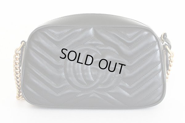 グッチ　GGマーモント　キルティング スモール　ショルダーバック　447632 204991 ブラック　裏面