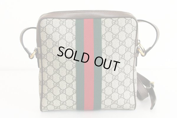 グッチ　オフィディア　GGスモール メッセンジャーバック　547926 520981 ベージュ／エボニー　裏面