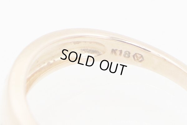 ヴァンドーム K18PG ダイアイリリング 2.90g 刻印