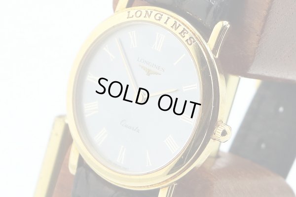 ロンジン　６９７４　Ｎ１４２　青シェル文字盤　サイド拡大