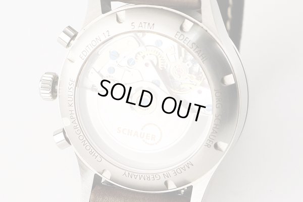 シャウアー　エディション１２　クロノ　ＫＵＬＩＳＳＥ　Ｎｏ３６０　白文字盤　裏面拡大