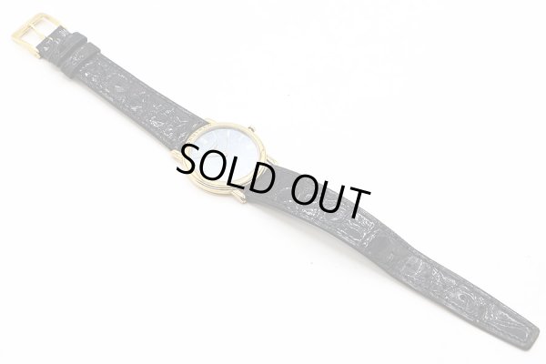 ロンジン　６９７４　Ｎ１４２　青シェル文字盤　革ベルト状態　表面