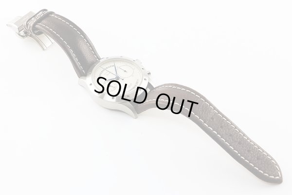 シャウアー　エディション１２　クロノ　ＫＵＬＩＳＳＥ　Ｎｏ３６０　白文字盤　革ベルト状態　表面