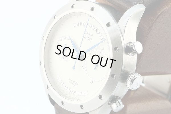 シャウアー　エディション１２　クロノ　ＫＵＬＩＳＳＥ　Ｎｏ３６０　白文字盤　サイド拡大