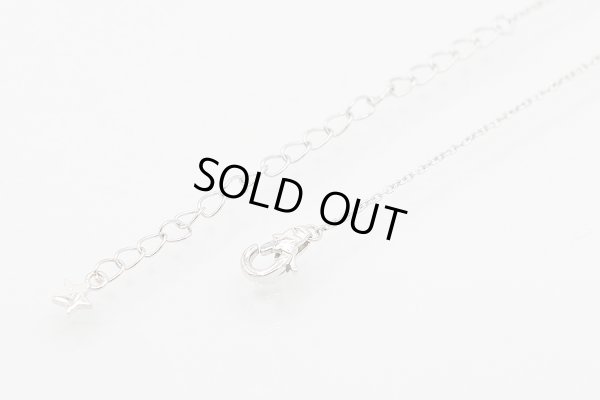 スタージュエリー　K18WG ダイアイリペンダントネックレス 0.11ct 2.80g　留め具外したイメージ