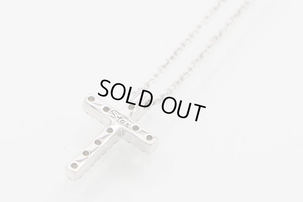 スタージュエリー　K18WG ダイアイリペンダントネックレス 0.11ct 2.80g　裏面