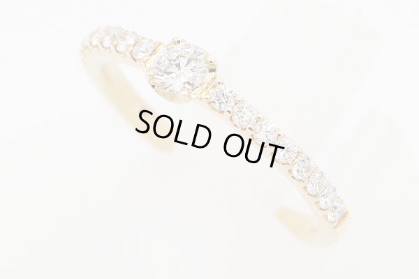 スタージュエリー　K18 ダイアイリリング 0.30ct 1.90g　サイド