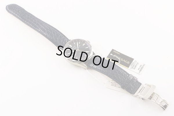 セイコー　プレサージュ　オーシャントラベラー　ＳＢＲＦ０１３　紺文字盤　革ベルト状態　表面