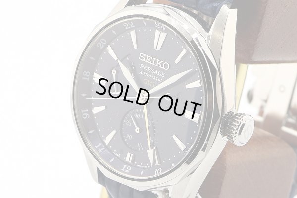 セイコー　プレサージュ　オーシャントラベラー　ＳＢＲＦ０１３　紺文字盤　サイド拡大