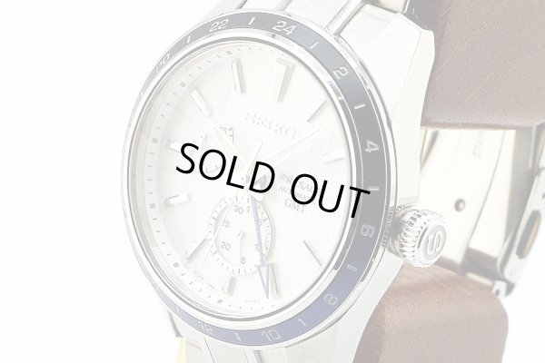 セイコー　プレサージュ　ＳＡＲＦ０１７　ＧＭＴ 白文字盤　ゼロハリ限定　サイド拡大