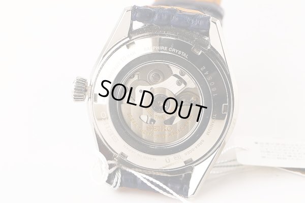 セイコー　プレサージュ　オーシャントラベラー　ＳＢＲＦ０１３　紺文字盤　裏面拡大