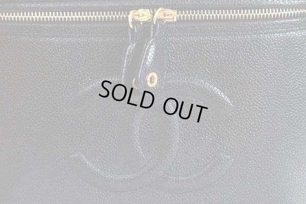 シャネル　2WAYバニティバック ブラック／GP金具　拡大