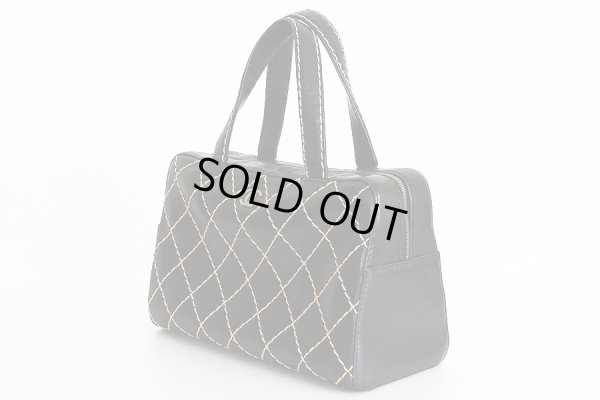 シャネル　ワイルドステッチ ハンドバック A14692 ブラック　サイド