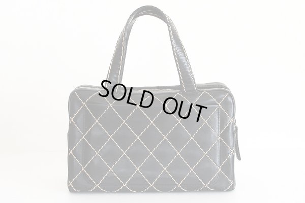 シャネル　ワイルドステッチ ハンドバック A14692 ブラック　裏面