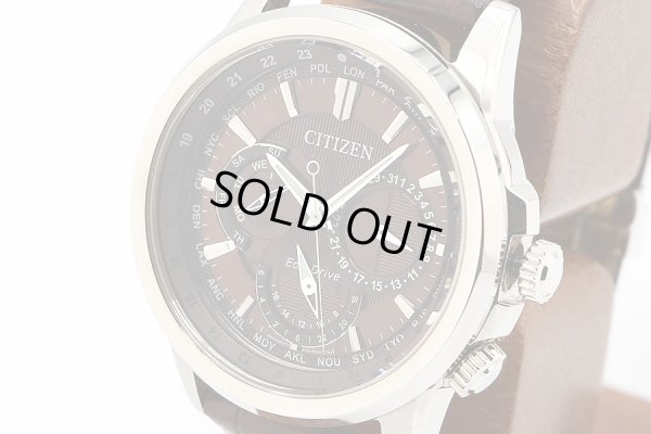 シチズン　エコドライブ　ＢＵ２０２０－２９Ｘ　茶文字盤　サイド拡大