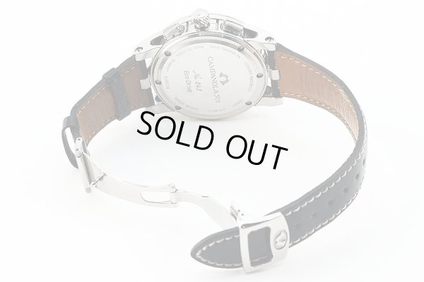 シチズン　カンパノラＣＴＹ５７－１０７１　ムーンフェイス銀文字盤（一部シェル）　革ベルト