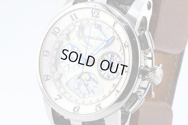 シチズン　カンパノラＣＴＹ５７－１０７１　ムーンフェイス銀文字盤（一部シェル）　サイド拡大