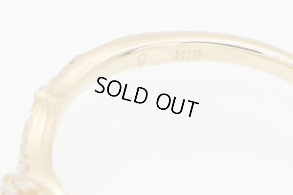 セイレーン　アズーロ K18 ダイアイリリング 0.15ct 0.01ct 1.90g　刻印