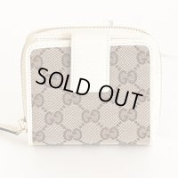 グッチ　ニツ折財布 346056 534563 ベージュ／ホワイト