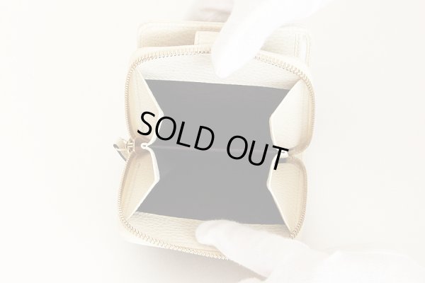 グッチ　ニツ折財布 346056 534563 ベージュ／ホワイト　小銭入れ