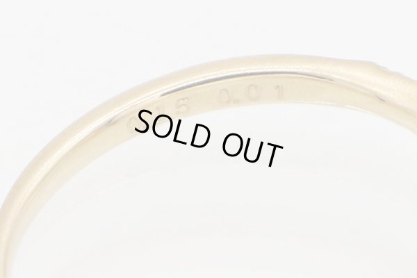 セイレーン　アズーロ K18 ダイアイリリング 0.15ct 0.01ct 1.90g　刻印(2)