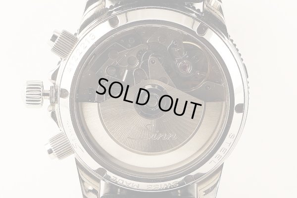 ジン　１０３　クロノグラフ　初期型　黒文字盤　裏面拡大