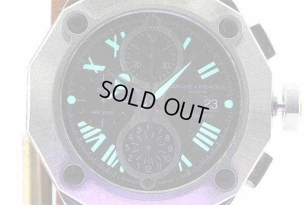 ボーム＆メルシエ　リビエラＳマグナム　クロノグラフ　ＭＯＡ０８７５５　黒文字盤　ライト