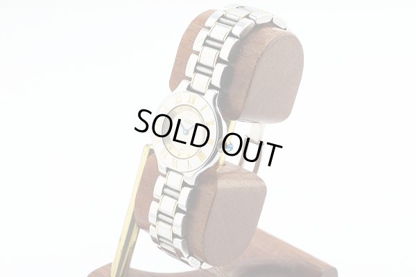 カルティエ　マスト２１　コンビ　１３４０　銀文字盤　サイド