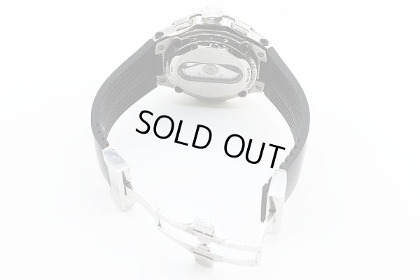 ボーム＆メルシエ　リビエラＳマグナム　クロノグラフ　ＭＯＡ０８７５５　黒文字盤　ラバーベルト