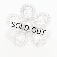 K18WG ダイアイリリング 0.55ct 0.77ct 6.00g