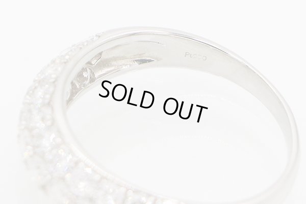 PT950 ダイアイリリング 2.00ct 5.30g　刻印