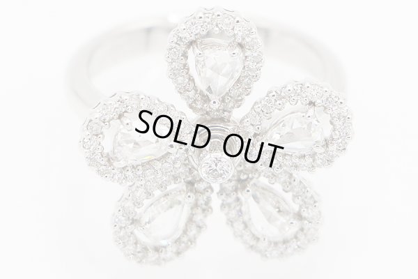 K18WG ダイアイリリング 0.55ct 0.77ct 6.00g　拡大