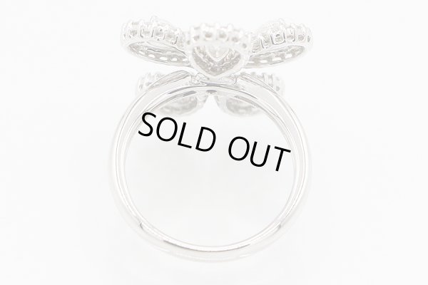 K18WG ダイアイリリング 0.55ct 0.77ct 6.00g　内側