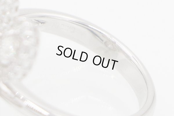 K18WG ダイアイリリング 0.55ct 0.77ct 6.00g　刻印