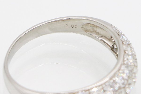 PT950 ダイアイリリング 2.00ct 5.30g　刻印(2)