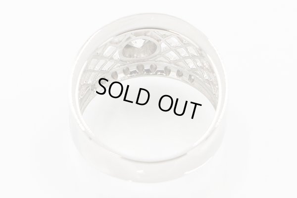 イヴ・サンローラン　PT900 ダイアイリリング 0.39ct 0.15ct 8.00g　内側