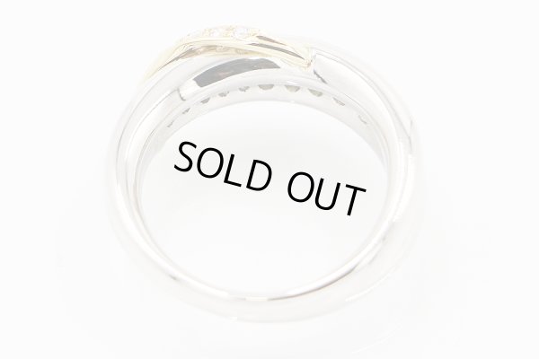 星の砂　PT900/K18 ダイアイリリング 0.43ct 12.70g　内側