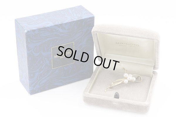 ミキモト K18 パール5Pイリブローチ 6.50g　ケース